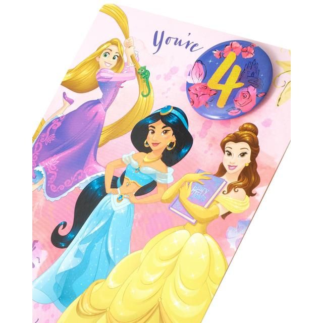 Disney Princess 4th Birthday Card Miscellaneous M&S   