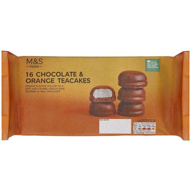 M&S 16 Chocolate & Orange Teacakes Food Cupboard M&S Default Title  