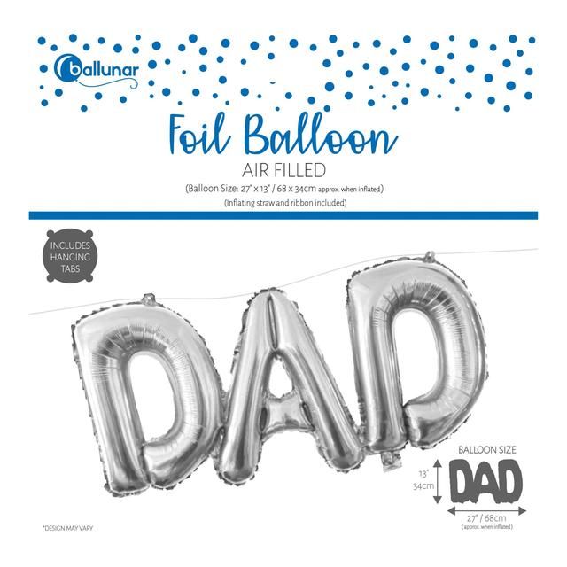 EUROWRAP DAD FOIL BALLOON IN SILVER 48'S Miscellaneous M&S Default Title  