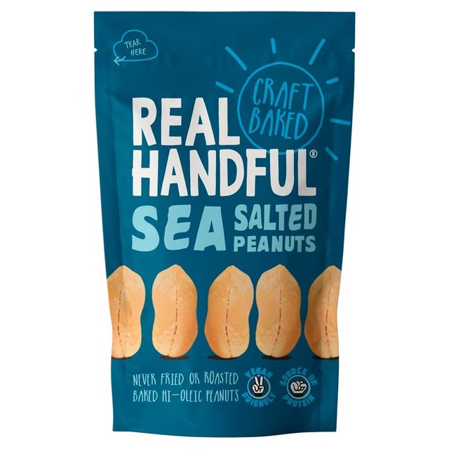 Real Handful Sea Salted Baked Peanuts 70g Crisps, Nuts & Snacking Fruit M&S Default Title  