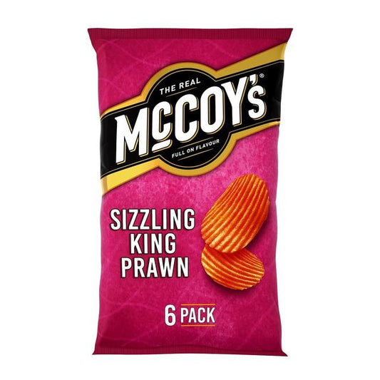 McCoy's Sizzling King Prawn Multipack Crisps Crisps, Nuts & Snacking Fruit M&S Title  