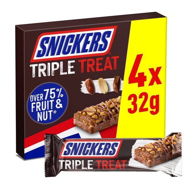 Snickers Triple Treat Fruit & Nut Milk Chocolate Bars Multipack Food Cupboard M&S Default Title  