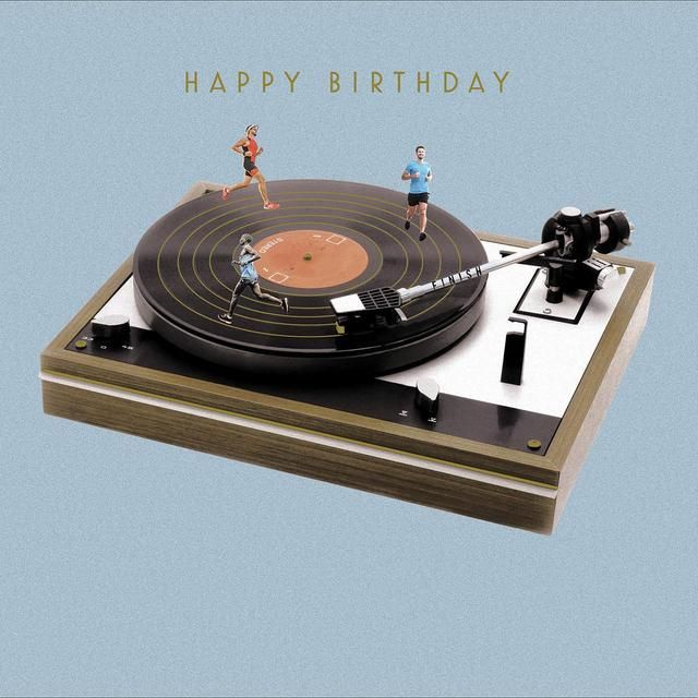 Happy Birthday Record Players Card