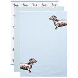 M&S Set of 3 Pure Cotton Dachshund Tea Towels Tableware & Kitchen Accessories M&S   