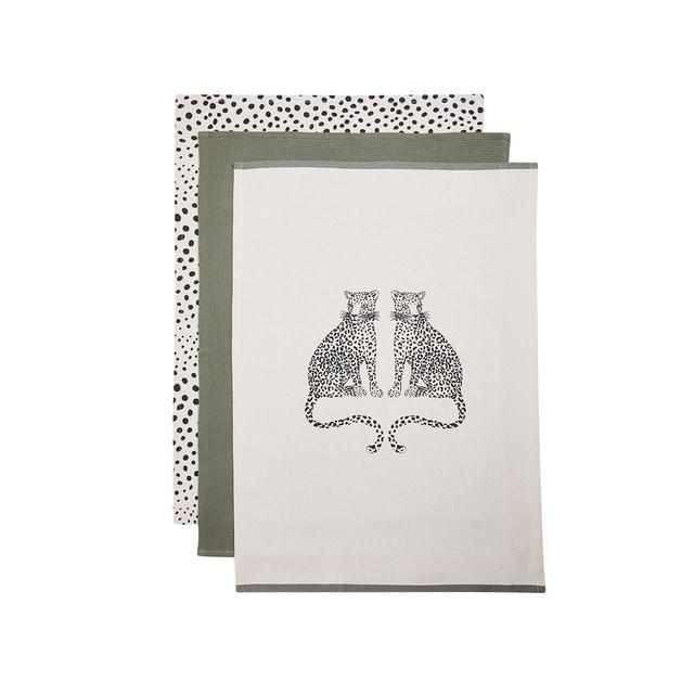 M&S Set of 3 Leopard Tea Towels