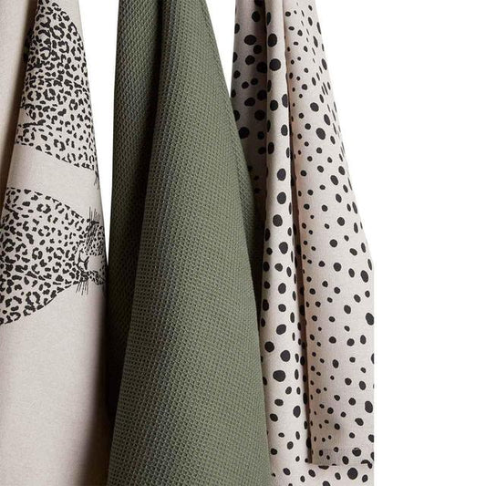 M&S Set of 3 Leopard Tea Towels GOODS M&S   