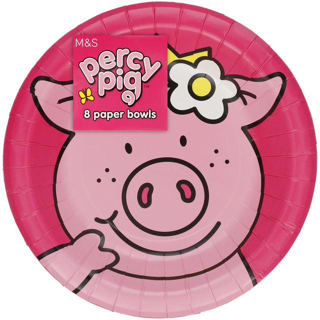 M&S Percy Pig 8 Paper Bowls