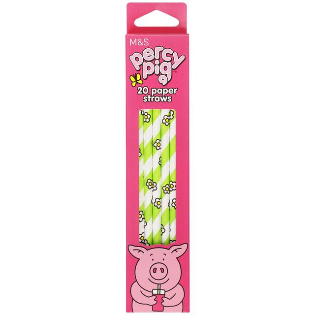 M&S Percy Pig Paper Straws