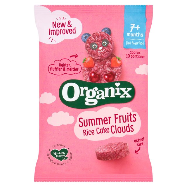 Organix Summer Fruits Rice Cake Clouds Food Cupboard M&S Default Title  