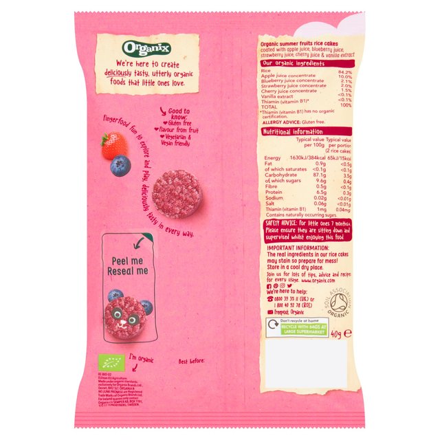 Organix Summer Fruits Rice Cake Clouds