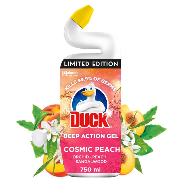 Duck Deep Action Gel Toilet Liquid Cleaner Cosmic Peach Bathroom M&S   