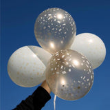 White and Gold Latex Balloons Miscellaneous M&S   