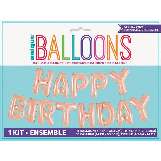14" Rose Gold Balloon and Banner Kit Miscellaneous M&S Title  