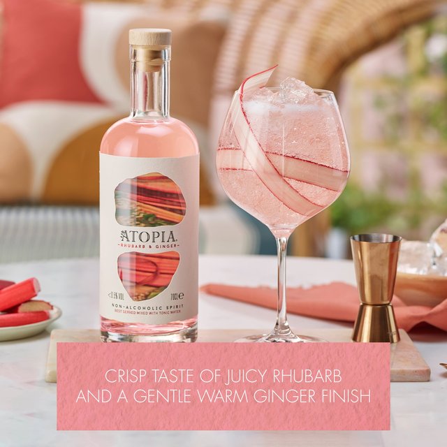 Atopia Rhubarb and Ginger Non Alcoholic Spirit Adult Soft Drinks & Mixers M&S   