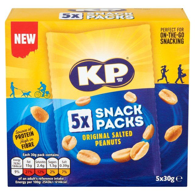 KP Salted Peanuts Multipack 5 Pack Food Cupboard M&S   