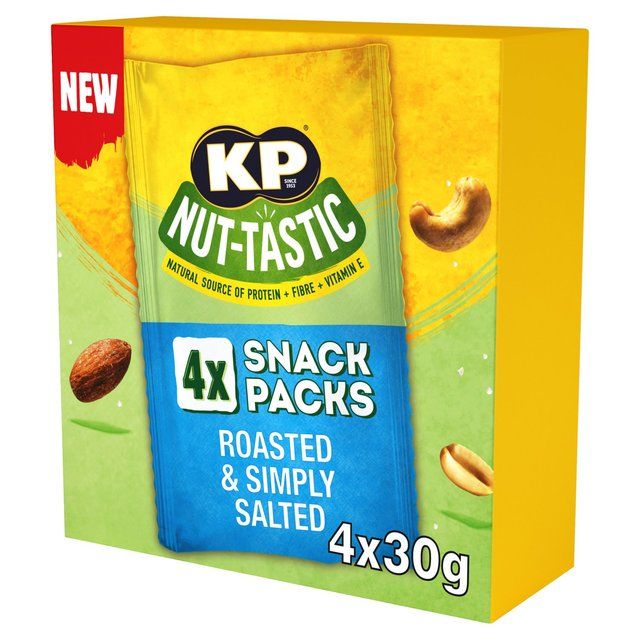 KP Nut-Tastic Pinch of Salt Nut Mix Multipack 4 Pack Crisps, Nuts & Snacking Fruit M&S   