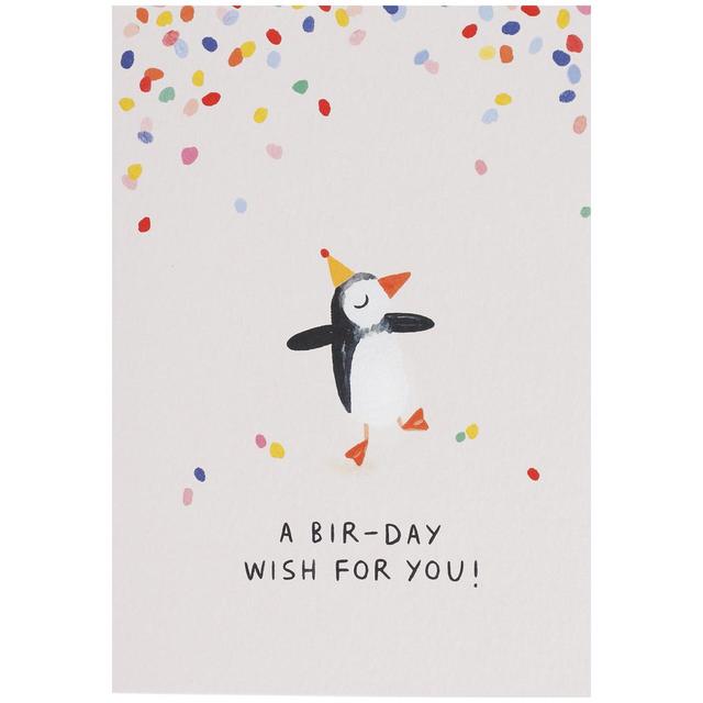 M&S Penguin Birthday Card