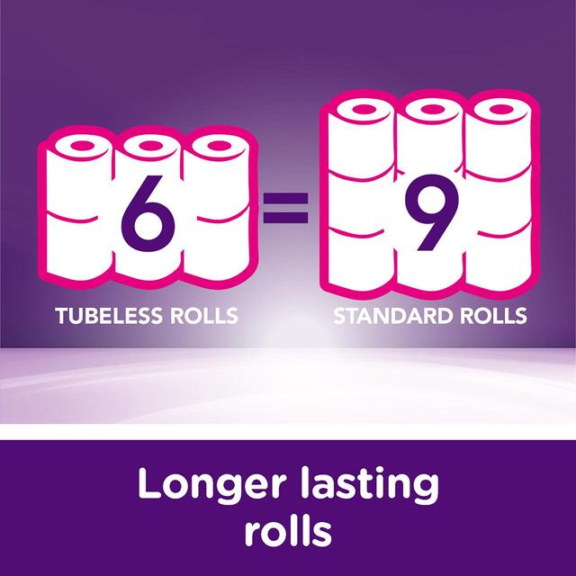 Cushelle Quilted Tubeless Toilet Tissue 6 equals 9 Rolls Bathroom M&S   