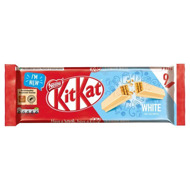 KitKat 2 Finger White Chocolate Biscuit Bar Multipack 9 Pack