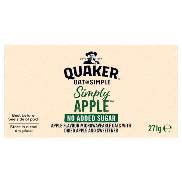 Quaker Oat So Simple Simply Apple Porridge No Added Sugar Sachets GOODS M&S   