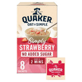 Quaker Oat So Simple Simply Strawberry Porridge No Added Sugar Sachets Cereals M&S Default Title  