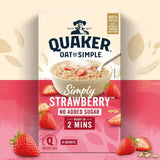 Quaker Oat So Simple Simply Strawberry Porridge No Added Sugar Sachets Cereals M&S   