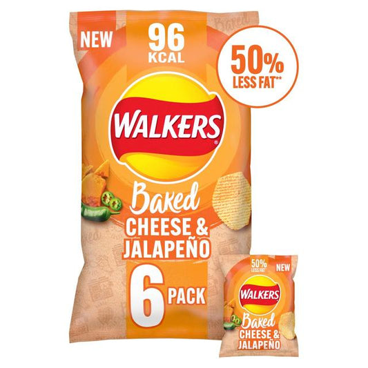 Walkers Baked Cheese & Jalapeno Multipack Snacks Crisps, Nuts & Snacking Fruit M&S   