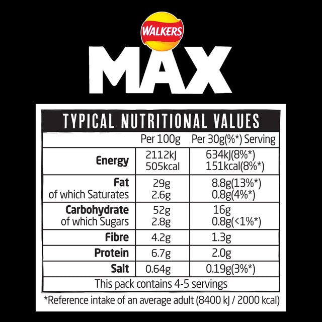 Walkers Max Strong Fiery Prawn Cocktail Sharing Crisps Crisps, Nuts & Snacking Fruit M&S   