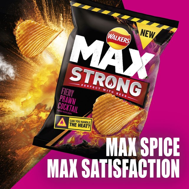 Walkers Max Strong Fiery Prawn Cocktail Sharing Crisps Crisps, Nuts & Snacking Fruit M&S   