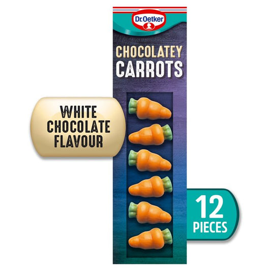 Dr. Oetker 12 Chocolate Flavour Carrots Cake Decorations Sugar & Home Baking M&S Title  