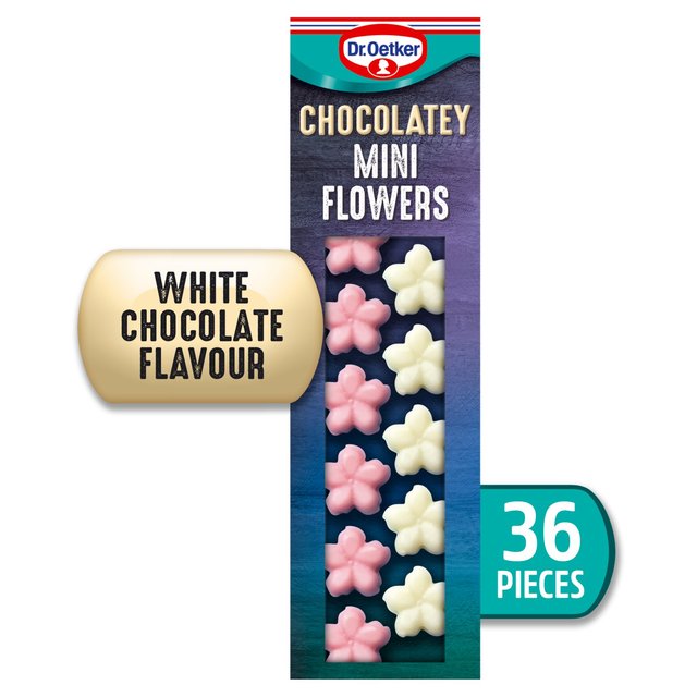 Dr. Oetker 36 Chocolate Flavour Mini Flowers Cake Decorations - McGrocer