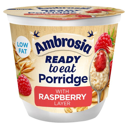 Ambrosia RTE Porridge Raspberry Cereals M&S Title  