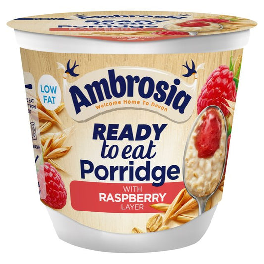 Ambrosia RTE Porridge Raspberry Cereals M&S   