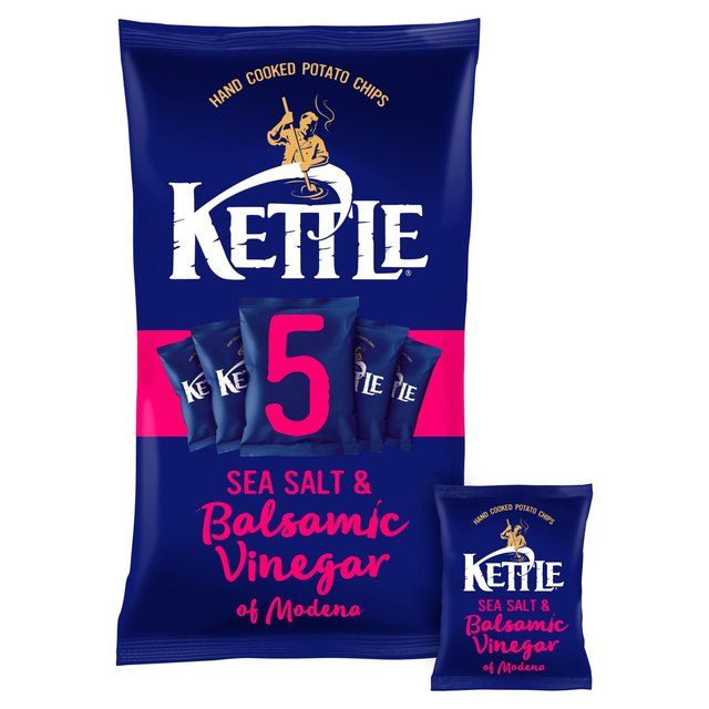 Kettle Chips Sea Salt & Balsamic Vinegar of Modena Multipack Crisps Food Cupboard M&S Default Title  