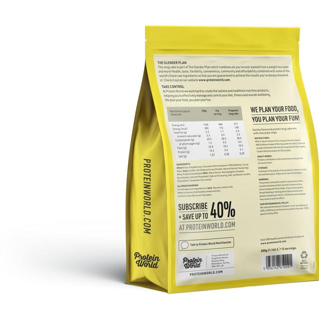 Protein World Slender Vanilla Choc Chip Mug Cake Mix