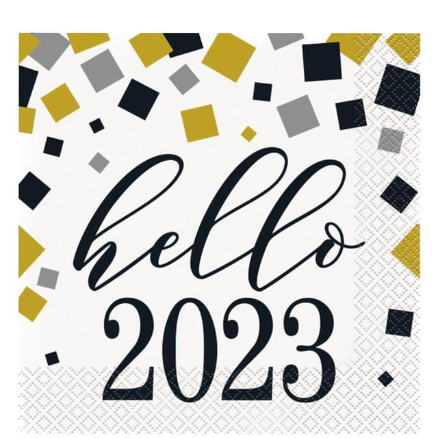 Hello 2023 New Year Napkins, 16pk