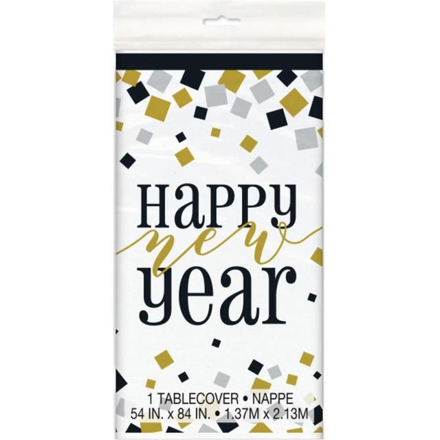 Happy New Year Plastic Tablecover