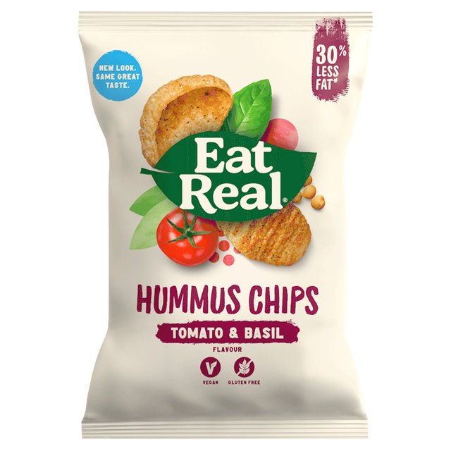 Eat Real Tomato & Basil Hummus Chips Single Bag GOODS M&S Default Title  