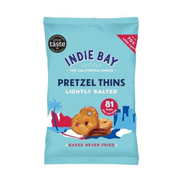 Indie Bay Snacks Pretzel Thins Lightly Salted Sharing Bag Food Cupboard M&S Default Title  