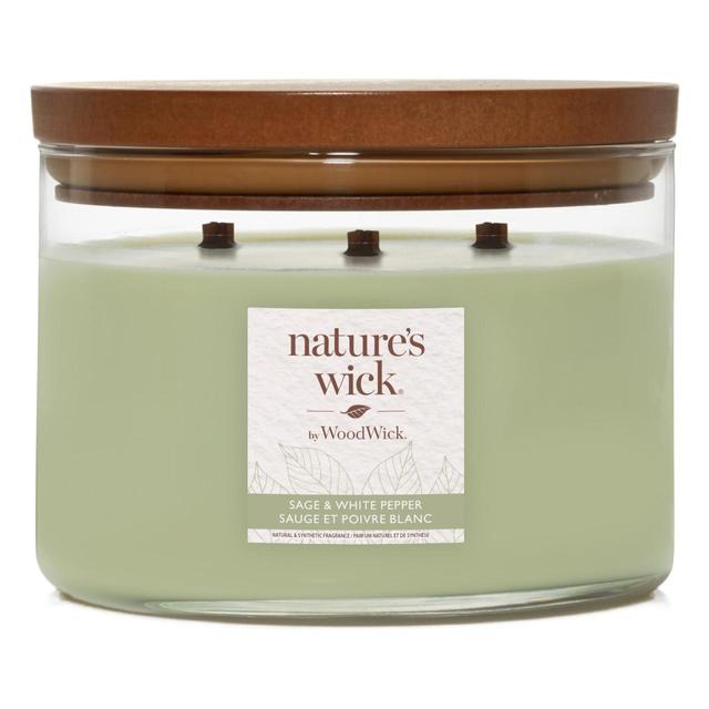 Nature's Wick Multi Wick Candle Sage & White Pepper 433g General Household M&S   