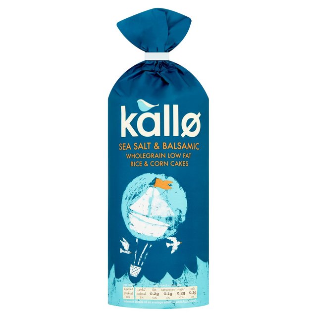 Kallo Sea Salt & Balsamic Vinegar Rice & Corn Cakes Food Cupboard M&S   