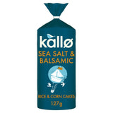 Kallo Sea Salt & Balsamic Vinegar Rice & Corn Cakes Food Cupboard M&S   