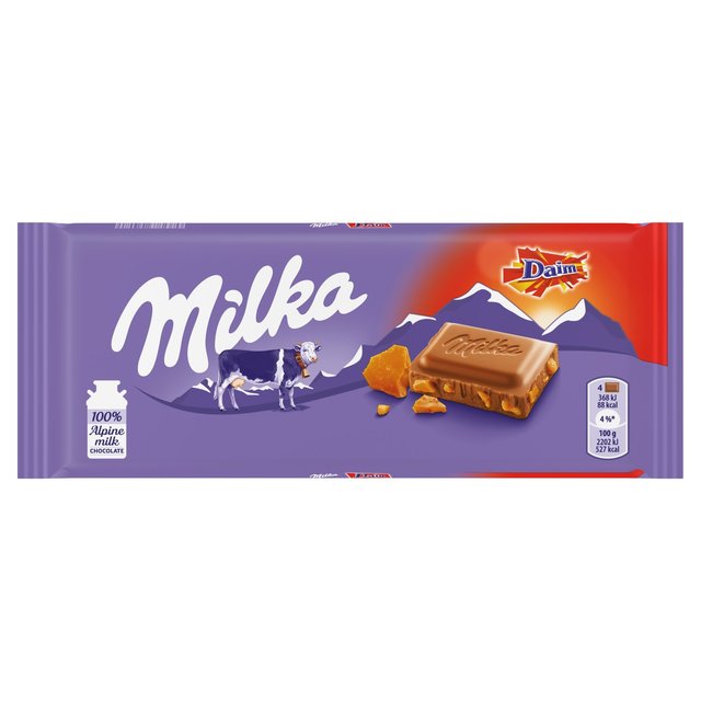 Milka Daim Chocolate Bar Food Cupboard M&S Default Title  