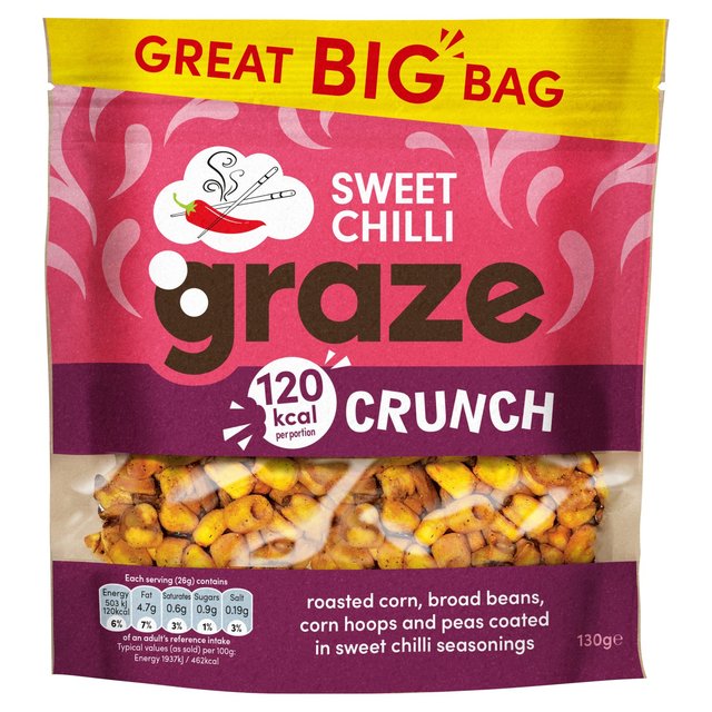 Graze Crunch Sweet Chilli Sharing Bags Crisps, Nuts & Snacking Fruit M&S   