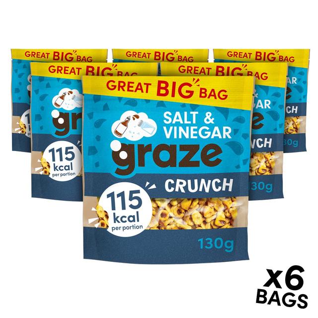 Graze Crunch Salt & Vinegar Sharing Bags Crisps, Nuts & Snacking Fruit M&S Default Title  