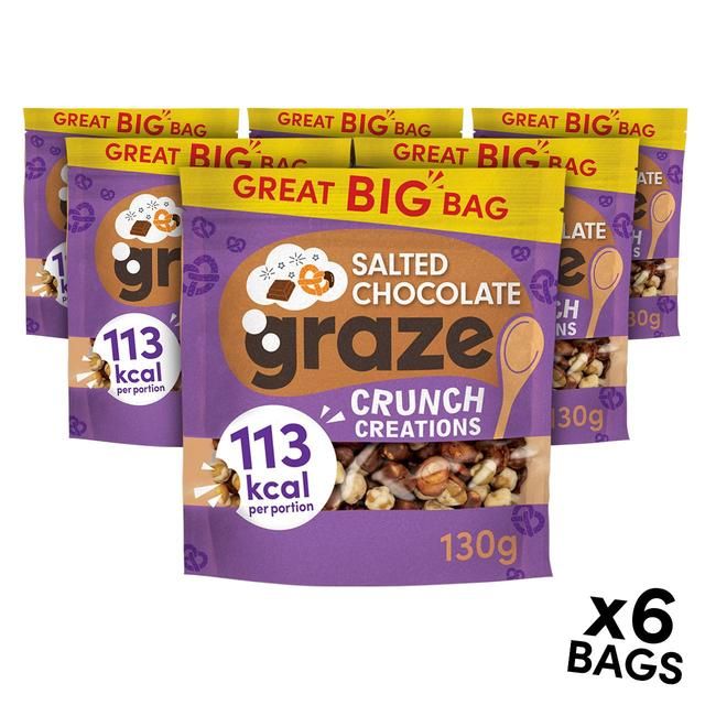 Graze Salted Chocolate Crunch Sharing Bags Crisps, Nuts & Snacking Fruit M&S   