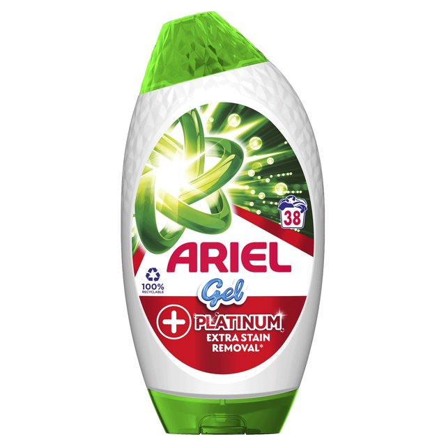 Ariel Platinum Bio Washing Liquid Gel 38 Washes Laundry M&S   