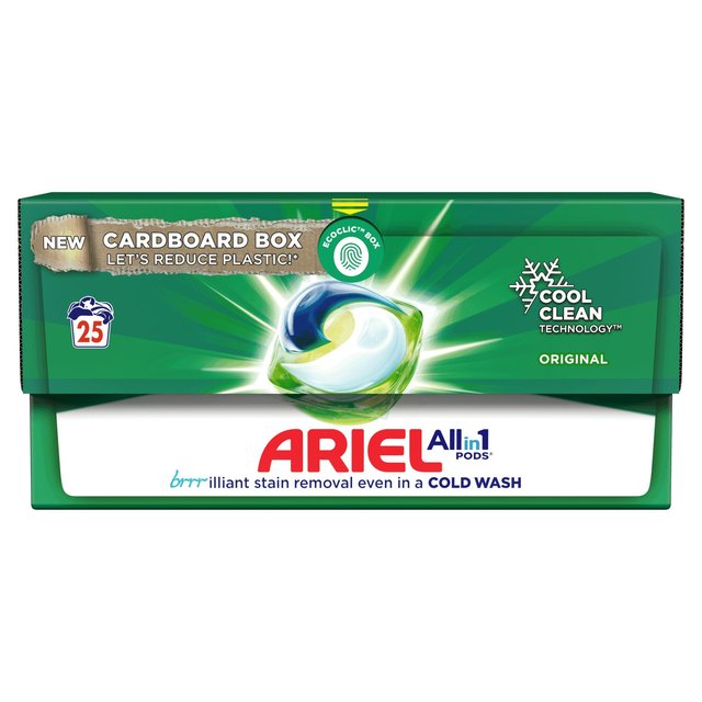 Ariel 3in1 Original Pods Washing Capsules 25 Washes Laundry M&S   