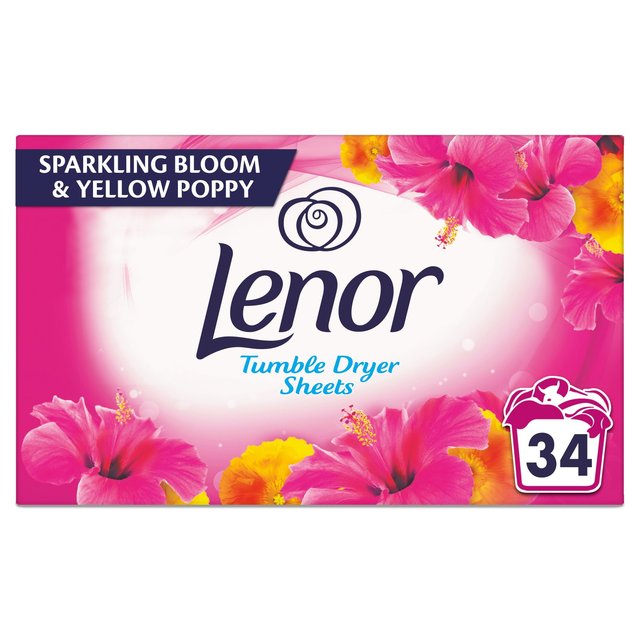 Lenor Fabric Tumble Dryer Sheets Pink Blossom Laundry M&S Default Title  