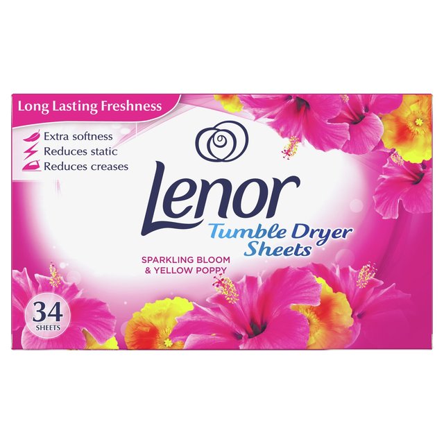 Lenor Fabric Tumble Dryer Sheets Pink Blossom